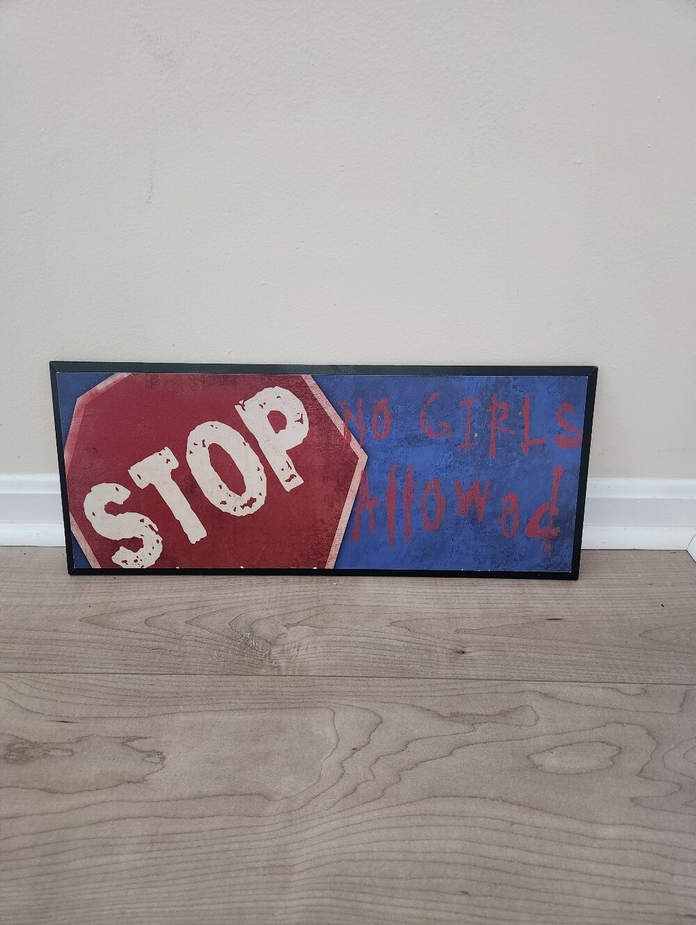 No Girls Allowed Bedroom Playroom Man Cave Wall Art Decor